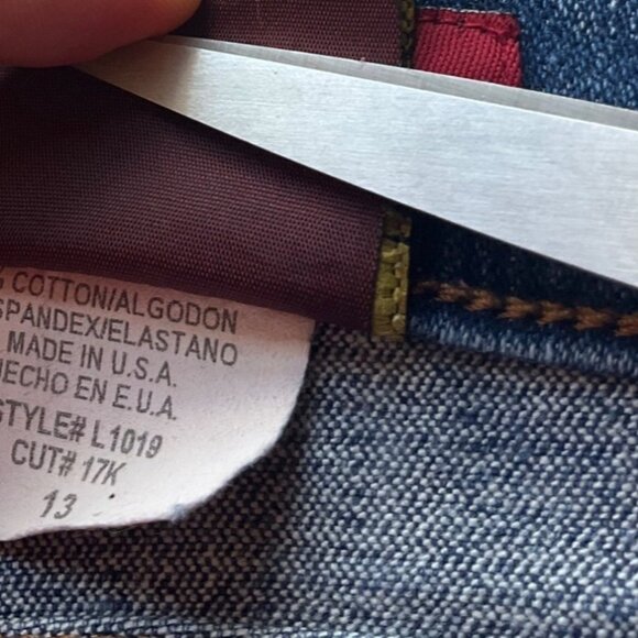 Vintage Y2K PL-11 By GLY Womens 13 Denim Jeans Studed Mid Low-Rise Made in USA - Picture 6 of 10